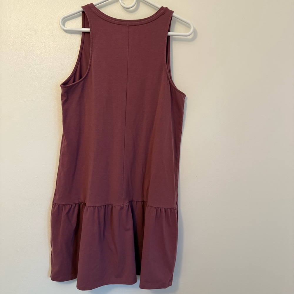 A New Day Women's Medium Sleeveless V-Neck Pullover Mauve Pink Summer Mini Dress - Picture 2 of 11